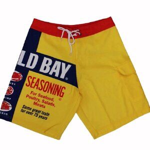 Old Bay Can Logo Board Shorts - NEW Fast Ship